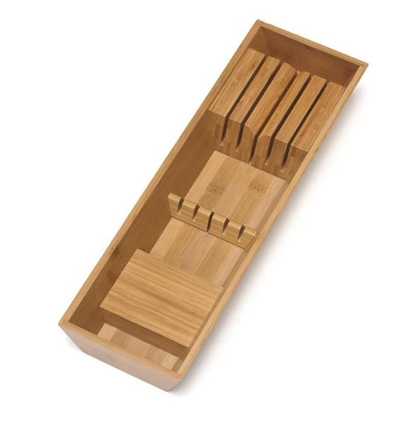 Eco Friendly Bamboo Knife Block , Bamboo Knife Holder Drawer Easy Cleaning