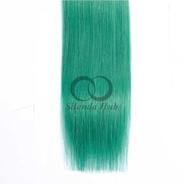 #T1B/Green Straight Remy Human Hair Bundles Sew In Weave Bundles Brazilian Bundle Deals