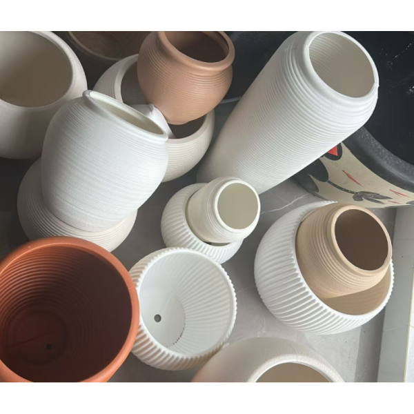 HDPE Multi-leaf White Porcelain Flower Pot for Indoor and Outdoor Potted Plants