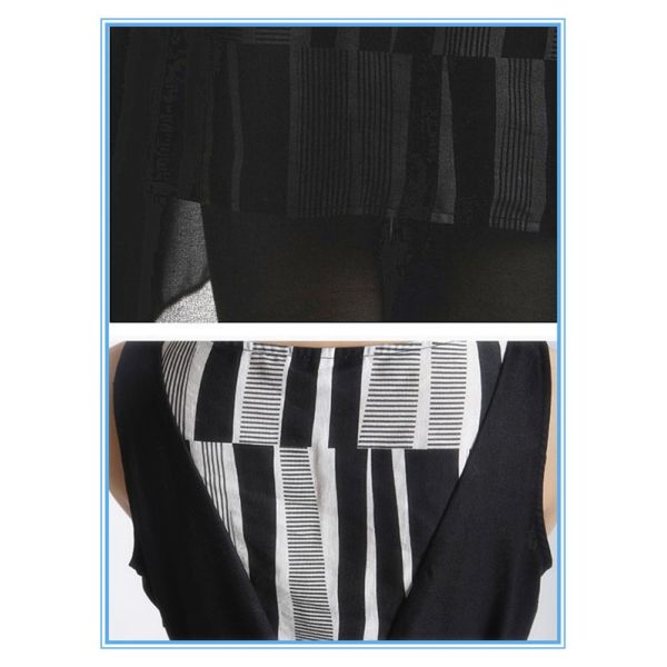 Мода 2016 Женщины Ленное платье Шифон с коротким передним длинным спином