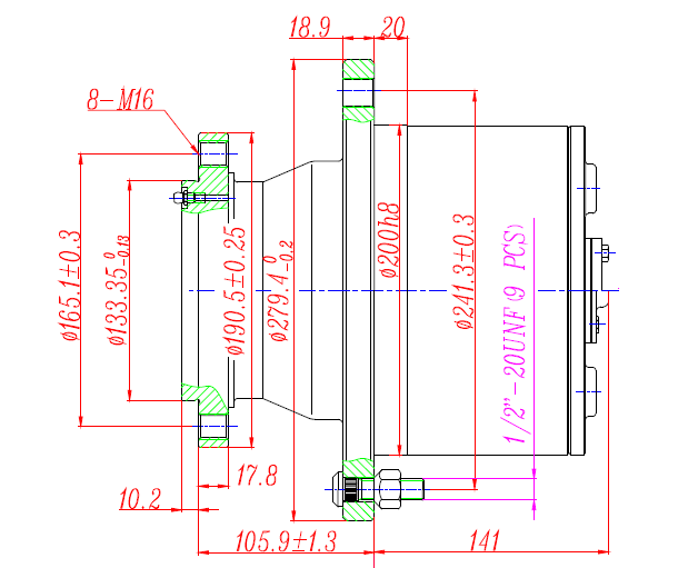 Редуктор планетарной коробки передач 7000 Нм для привода колес