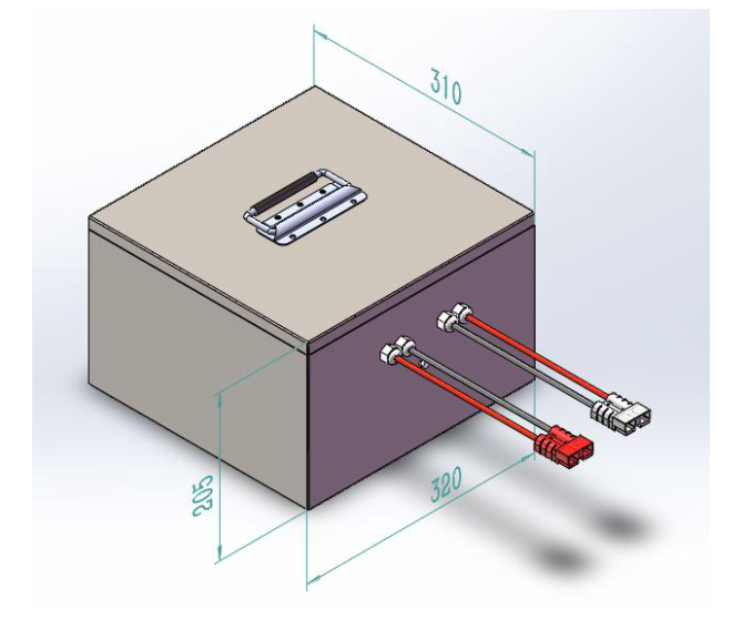25.6V 100AH перезаряжаемая литий-ионная батарея для складской езды