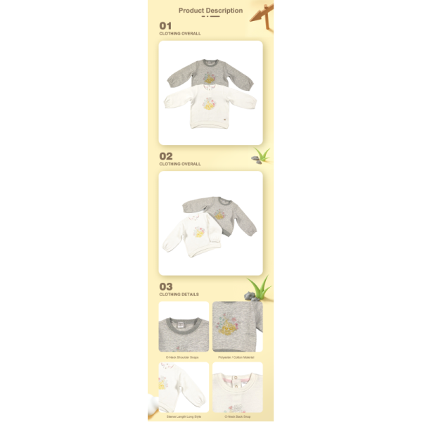 6-9 Months Baby Pullover Hoodies / Sweatshirt in Skin Friendly and Comfortable Fabric