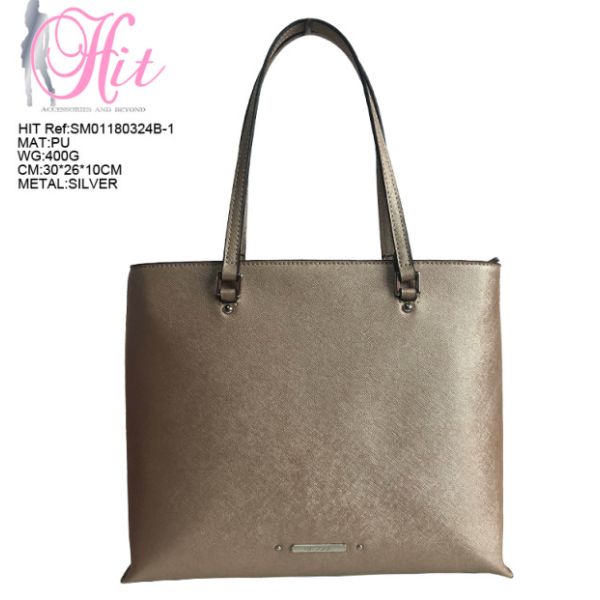 Eco Friendly PU Handbag/Golden colour Lady Shoulder Bag Fashion/Formal Handbags for Women