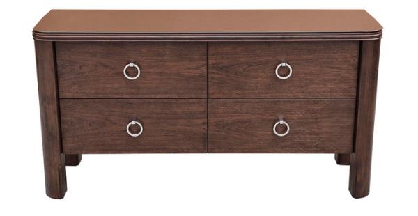 Solid Wood Frame Hotel Room Dresser Four Drawer , Hospitality Case Goods