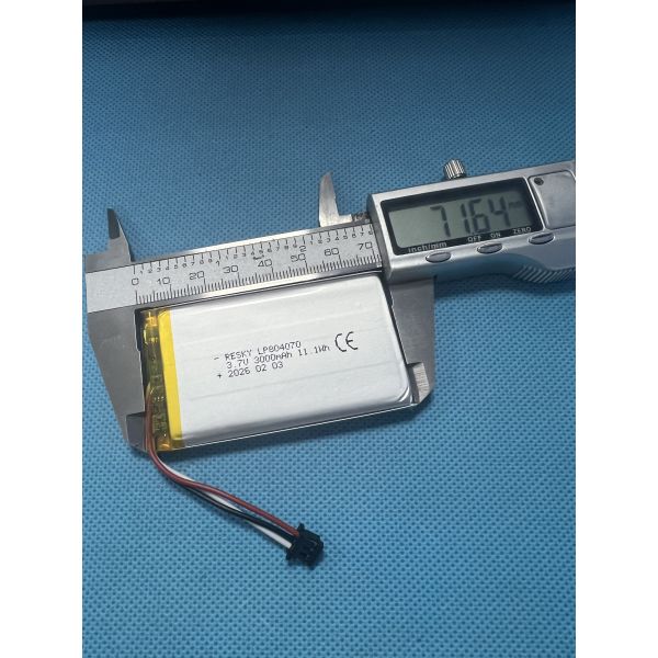 Lithium Cell 804070 3.7v 3000mAh 11.1wh Rechargeable Lipo Li-polymer Battery For Speaker