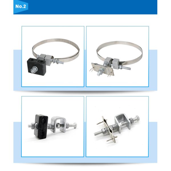 20mm Stainless Steel OPGW Metal Down Lead Clamp For Tower