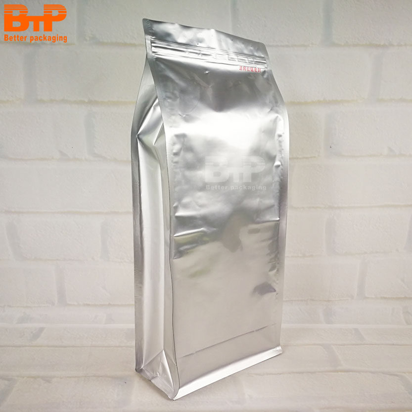 BOPP CPP Food Grade Organ Bag Tea Vacuum Packaging Offset Printed Recyclable Glossy Silver Foil Milk Powder Green Tea Biscuits