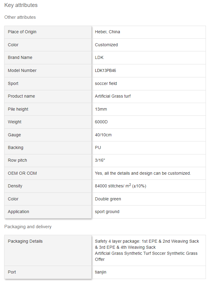 13mm High Fake Grass For Football Sports Playground Turf Grass