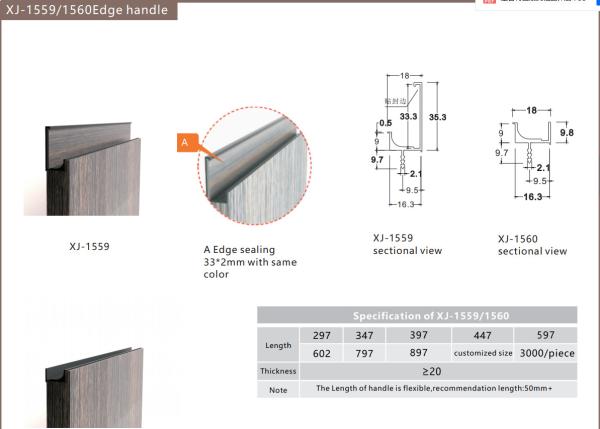 RCR 1559  447mm Furniture Hardware Aluminium Kitchen Handles