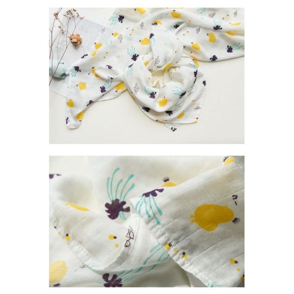 4 / 6 Layers Baby Bandana Bib 100% Cotton Super Absorbent Baby Dribble Bibs