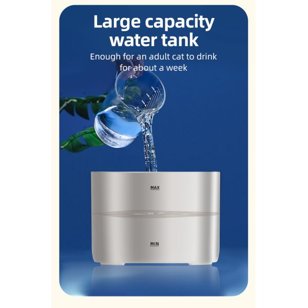 Large Capacity Automatic PP Material Pet Water Dispenser Cat and Dog Pet Products Drink Fountain Cat Dog Bowl & Feeder