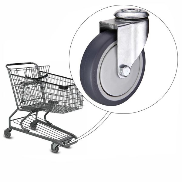 Heavy Duty 6 Inch Lockable Shipping Container Casters 3 Ton Load With Brake