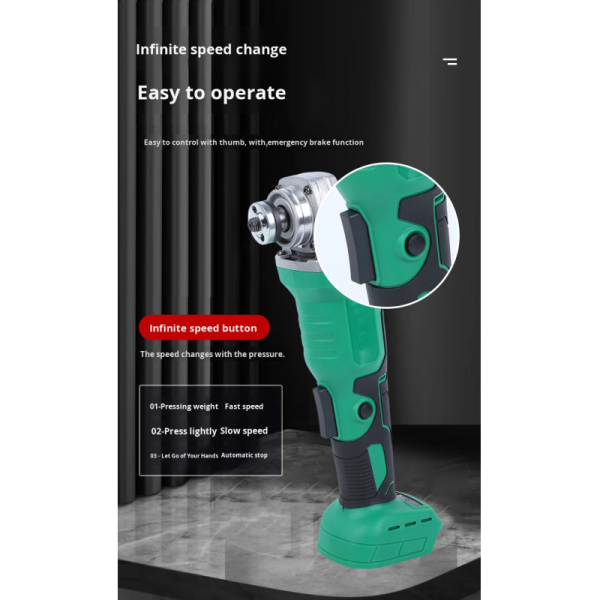 Brushless Electric Angle Grinder Long Battery Life Lithium Battery Rechargeable Cutting Polishing Machine Multifunctional