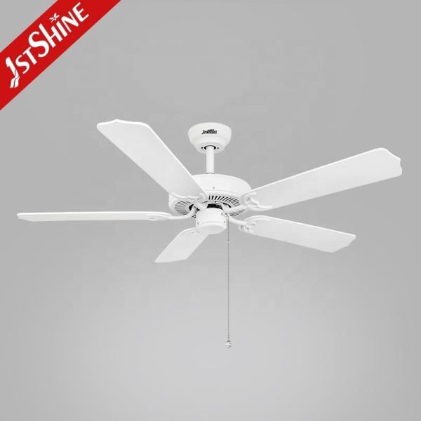 Ventilador de teto elétrico de estilo antigo com 5 lâminas de MDF e operação silenciosa