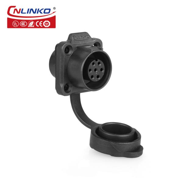 CNLINKO Male Female Panel Mount Industrial Wire Connector 7 Pin Waterproof Plug Socket Pogo Pin Connector