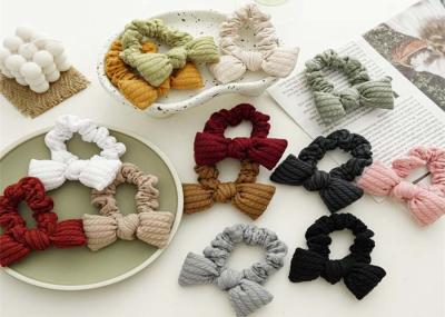 PP cotton colorful filled bow baby girl hair bands scrunchie wool headwear Women's elastic headband accessories