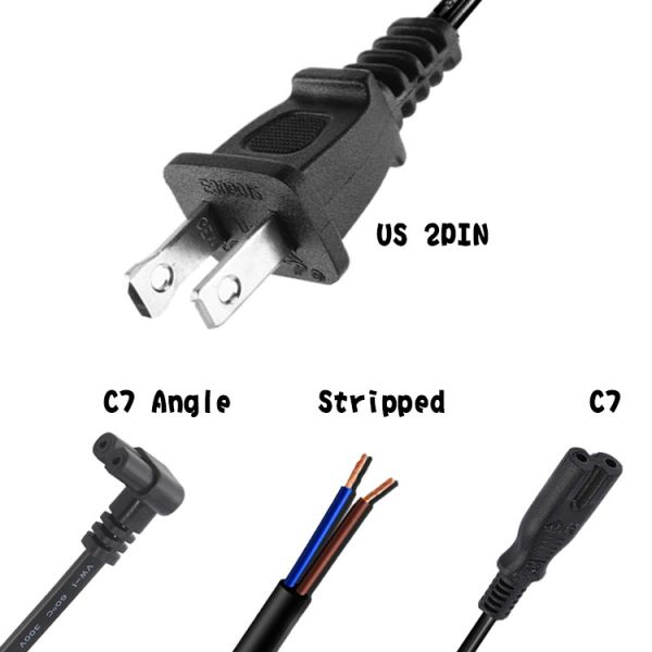 2 м 6 футов 2 Пин США Рисунок 8 Удлинительный кабель питания Us штекер к шнуру кабеля питания Iec C7