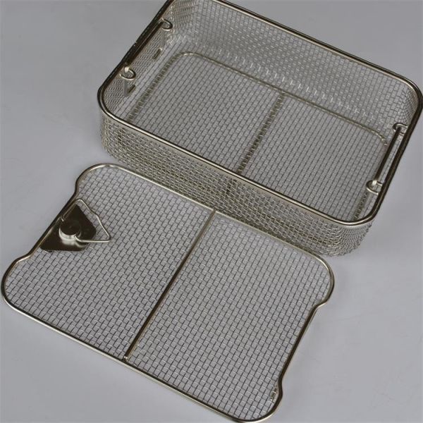 Medical Disinfection Square Hole 0.5mm Stainless Steel Mesh Basket
