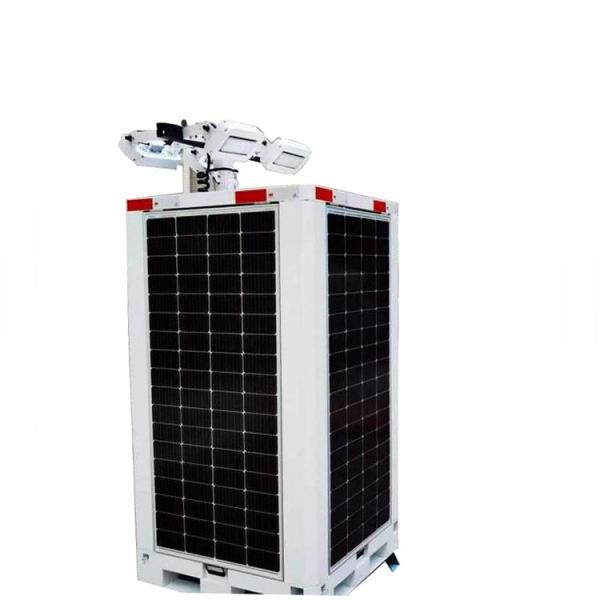 Mobile Solar Light Tower Solar Security Surveillance Camera Light Tower 