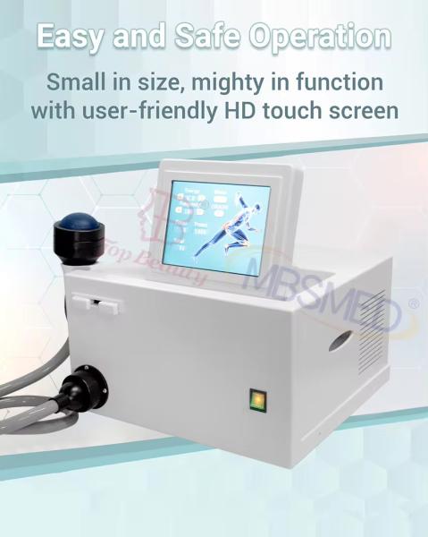 Fisioterapia con Ondas de Choque con Dispositivo ESWT EMS/Ondas de Choque/Tecar/Herramienta Facial/Rodillo 5 en 1 Máquina de Terapia de Fisioterapia