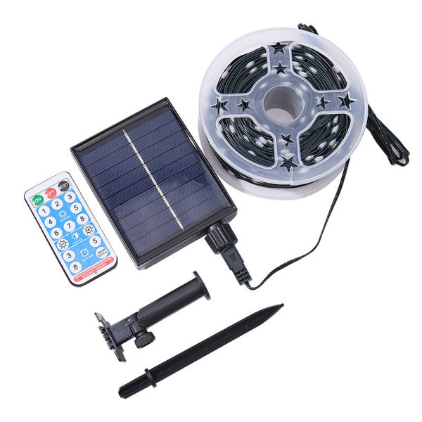 LED Solar String Light With Flexible Copper Wire for Garden Bushes Trees