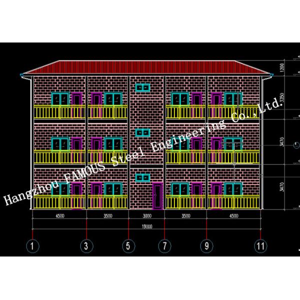 会社の商業鋼鉄建物、オフィスのプレハブの鋼鉄金属の建物