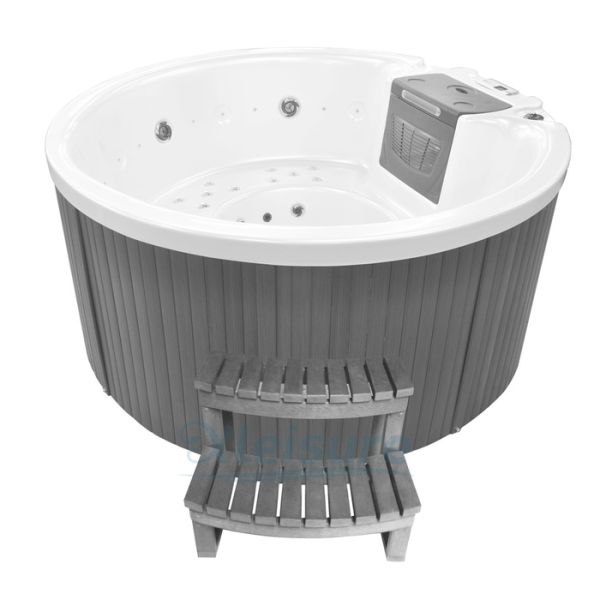 Спа джакузи яруса синтетики 2 шагает погодостойкий серый цвет 600×550×370 Мм