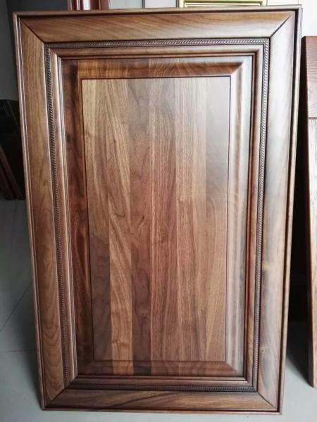 Luxury black walnut solid wood kitchen cabinet door ,walnut raised kitchen cabinet door