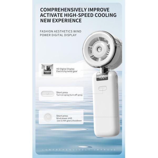 S42 Portable Fans Handheld With 4000mah Rechargeable Battery Fan