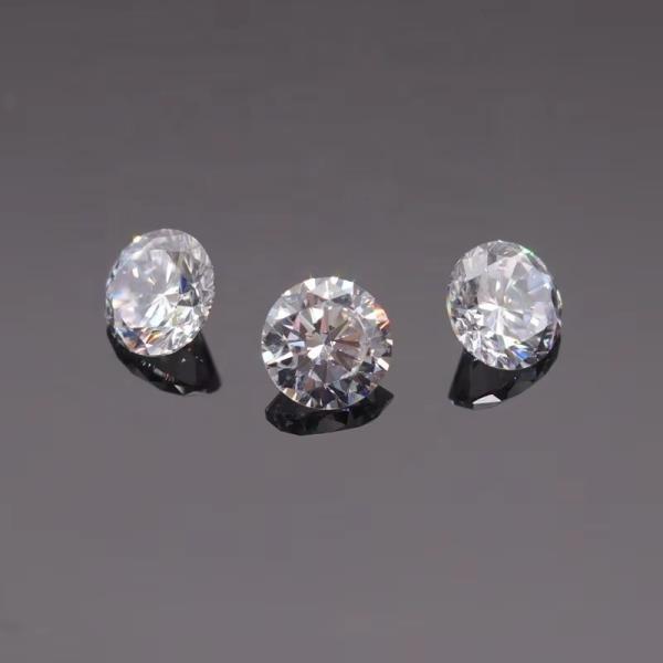 3A/5A Zirconia cúbica Pedras soltas de corte brilhante Forma redonda Cor branca 6mm 8mm Pedra preciosa