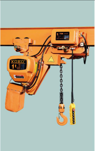 380V Low Headroom Electric Hoist 1 Ton Hoist Overload Protection With IP54 Motor G80 Chain