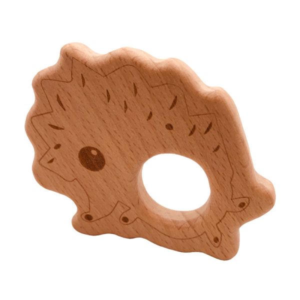 Jouet en bois pendant ISO9001 Teether animal en bois de faire ses dents de collier