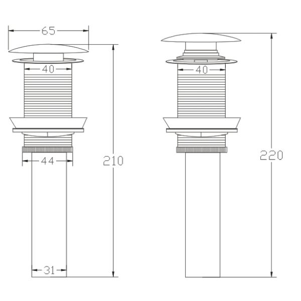 Латунные штуцеры стока раковины Bathroom хлопают вверх затвор 1 1/4