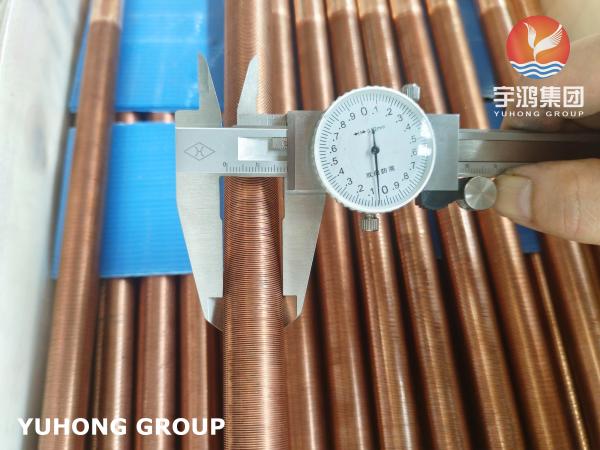 Copper Extruded Low Fin Tube B111 C12200 For Air Conditioning System