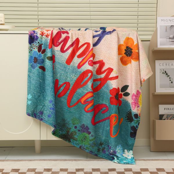 500g patrón de festival cubierta de manta que brilla en la oscuridad para el aire acondicionado de la cama