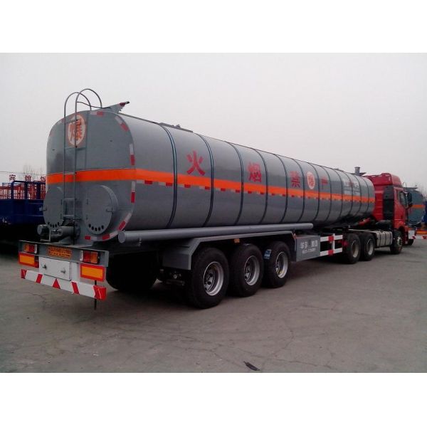 45000 литров Нержавеющей стали топливно-танкерный трейлер для трехосных битумных танкеров