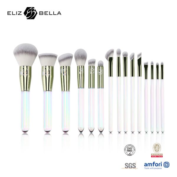 12pcs brosses à poignées en plastique transparent brosses cosmétiques personnalisées avec conception laser