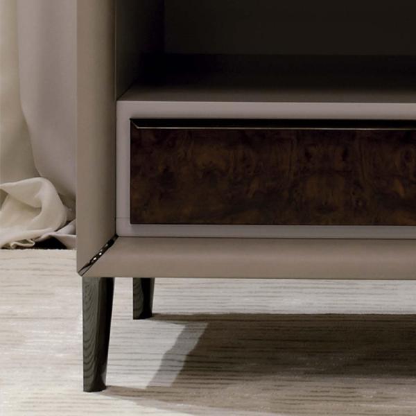 18 bege contemporâneo de couro da tabela de cabeceira de Nightstands 0.6m do italiano