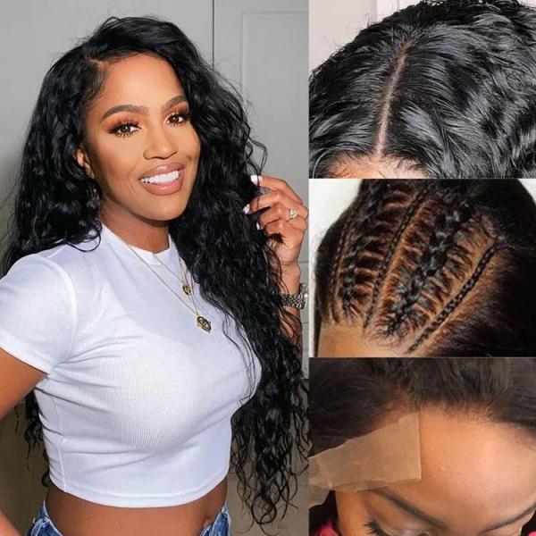 Enrolamentos de Água Cabelo Humano Perucas de renda Suíça/França Extensões Imbatíveis Para a Transformação Final do Cabelo