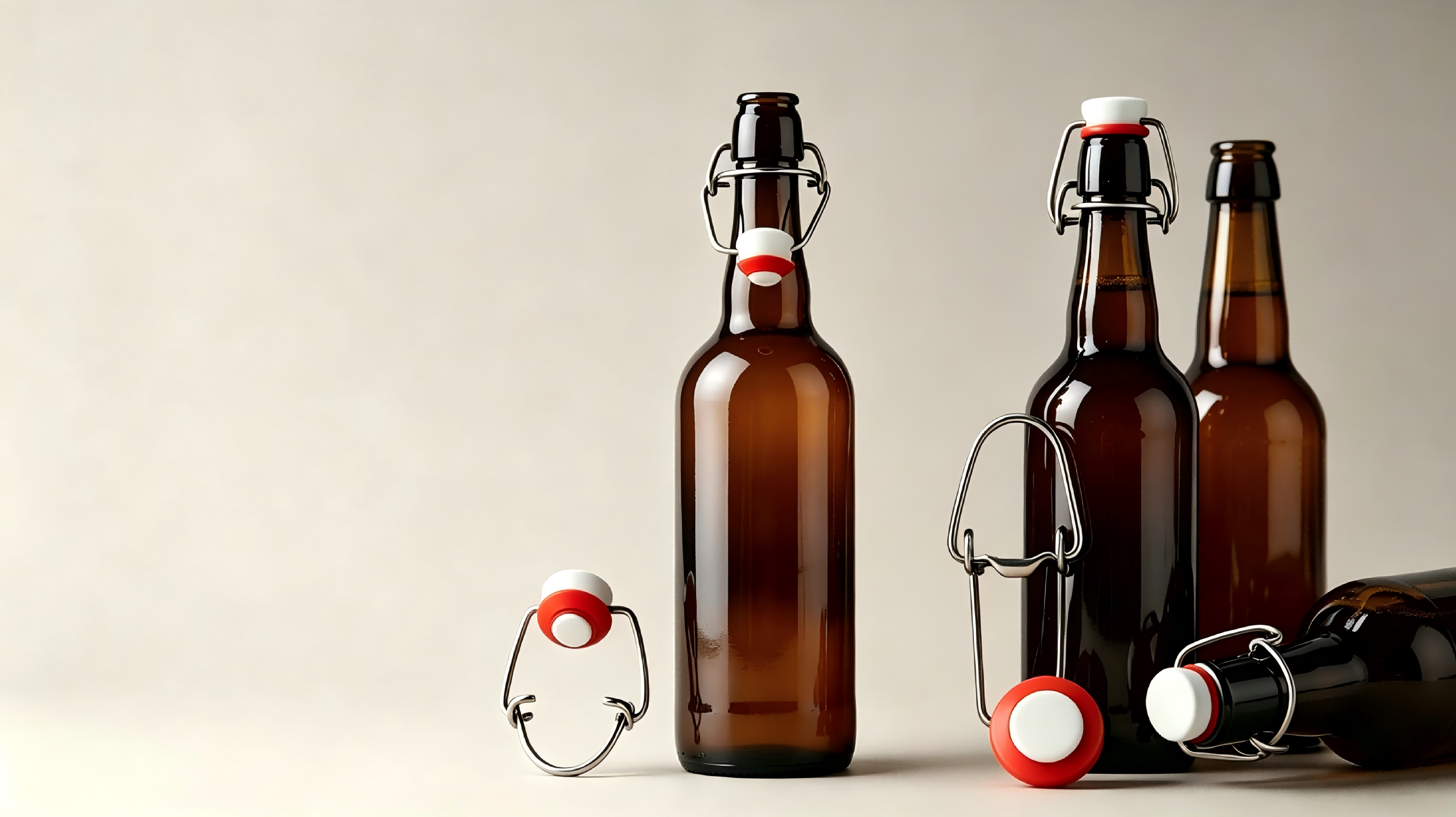 Swing Top 26mm Caliber Cap 304 Stainless Steel Bail FDA Approved Resealable Beverage Bottles
