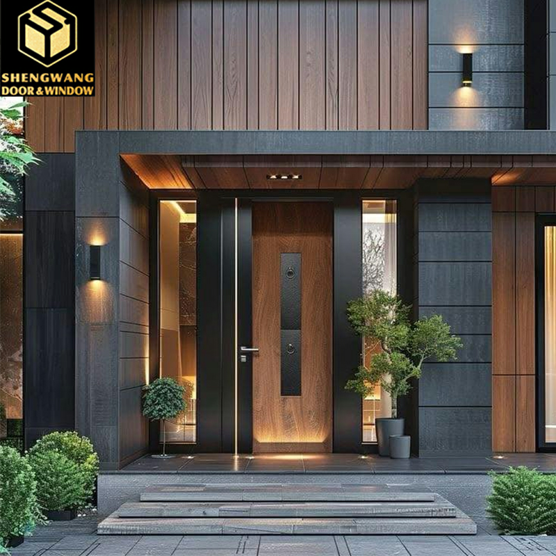 Mortise Lock Glass Aluminium Hinged Door For Hotel Hinged Patio Doors