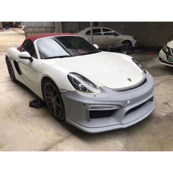 PU Plastic Products for Porsche Boxster 981 Body Kit Boxster 981 Upgraded GT4 Front and Rear Bumper Spoilers