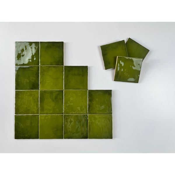 Brown Scratch-Resistant 10x10cm Ceramic Wall Tiles For Living Room and Bedroom