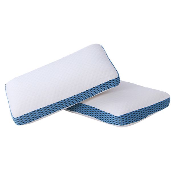 Ventilated Gel Cooling Memory Foam Triangular Camping Pillow with Polyester Cover