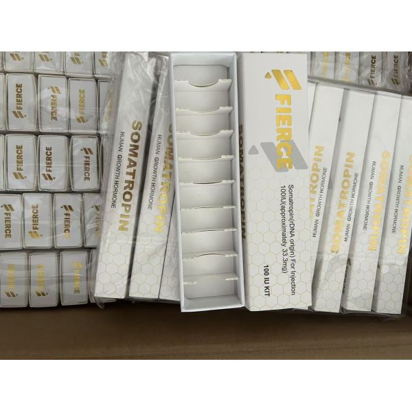 Gold stamped hold 10 vials 3ml vials hg h box and labels 