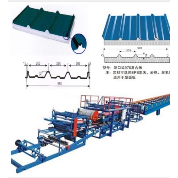 ZL6 Polyurethane EPS Sandwich Panel roof wall Production Line