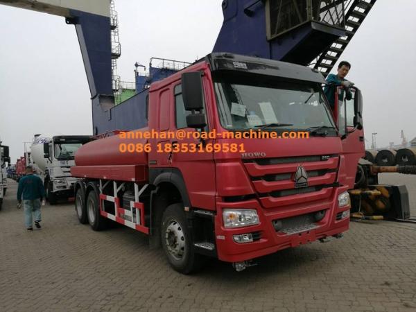 Sinotruk HOWO7 High Pressure 4000 Gallon Water Spray Truck , LHD 6X4 Construction Water Tank Trucks
