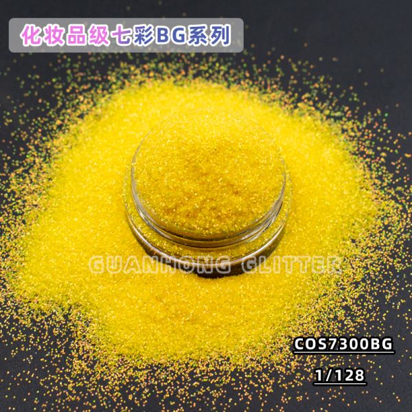 Luminous Yellow Purple Cosmetic Biodegradable Glitter Makeup Powder Bulk DIY Art 1/128