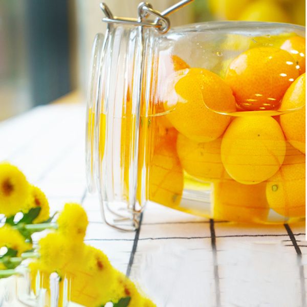 Food Grade Glass Jam Jar Airtight Metal Clip Top For Storage / Preserving Honey